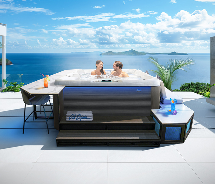 Calspas hot tub being used in a family setting - Reno